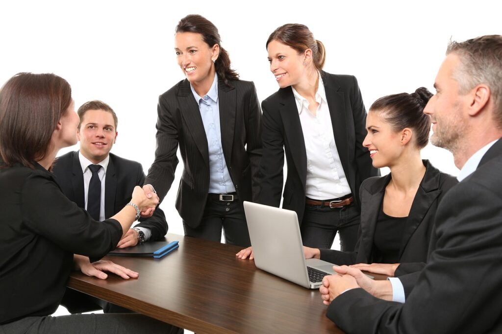 Home people, business, meeting, business meeting, coworkers, agreement, men, women, professionals, office, employees, suit, work, greeting, boss, computer, group, handshake, desk, team, colleagues, arrangement, people, business, business, business, business, business, meeting, meeting, business meeting, office, office, work, team